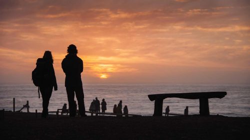 Watching sunset in Punta de Lobos Chile